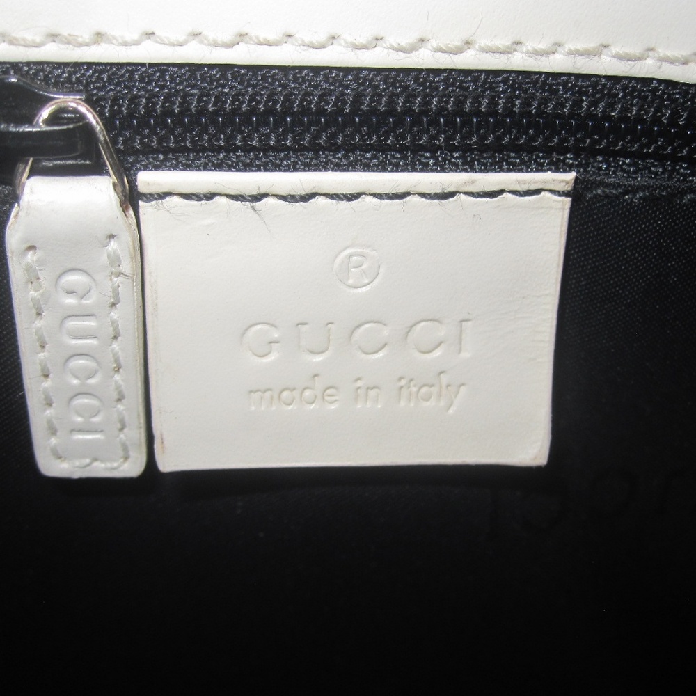 GUCCI white leather Jackie O shoulder handbag - Picture 2 of 8